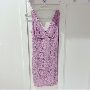 Purple Lace Cocktail Dress